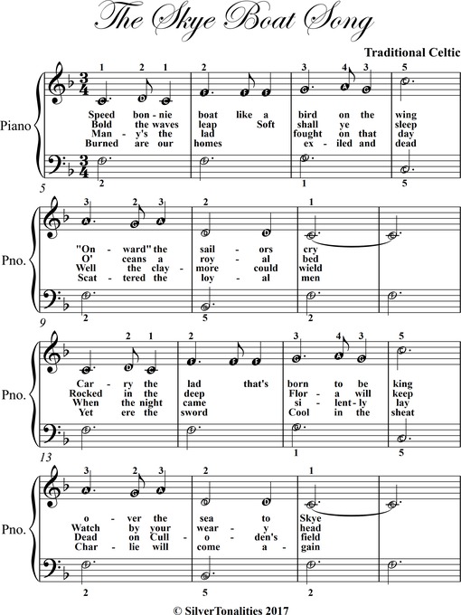 Title details for The Skye Boat Song Easiest Piano Sheet Music by Traditional Irish Folk Songs - Available